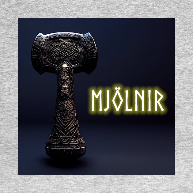 Mighty Mjolnir Thor Hammer Norse by Grassroots Green